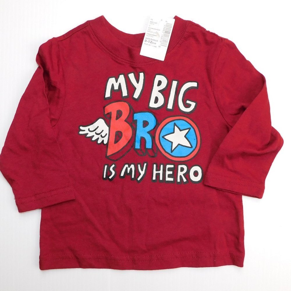 The Children's Place MY Big Bro is my Hero  Shirt New w Tag Baby Boy 9-12 Months